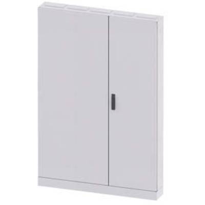 Armoire métallique grise fermée, à deux portes.
