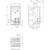 Dessin technique d'un interrupteur électrique avec dimensions dans trois vues : vue de face, vue latérale et vue de dessus.