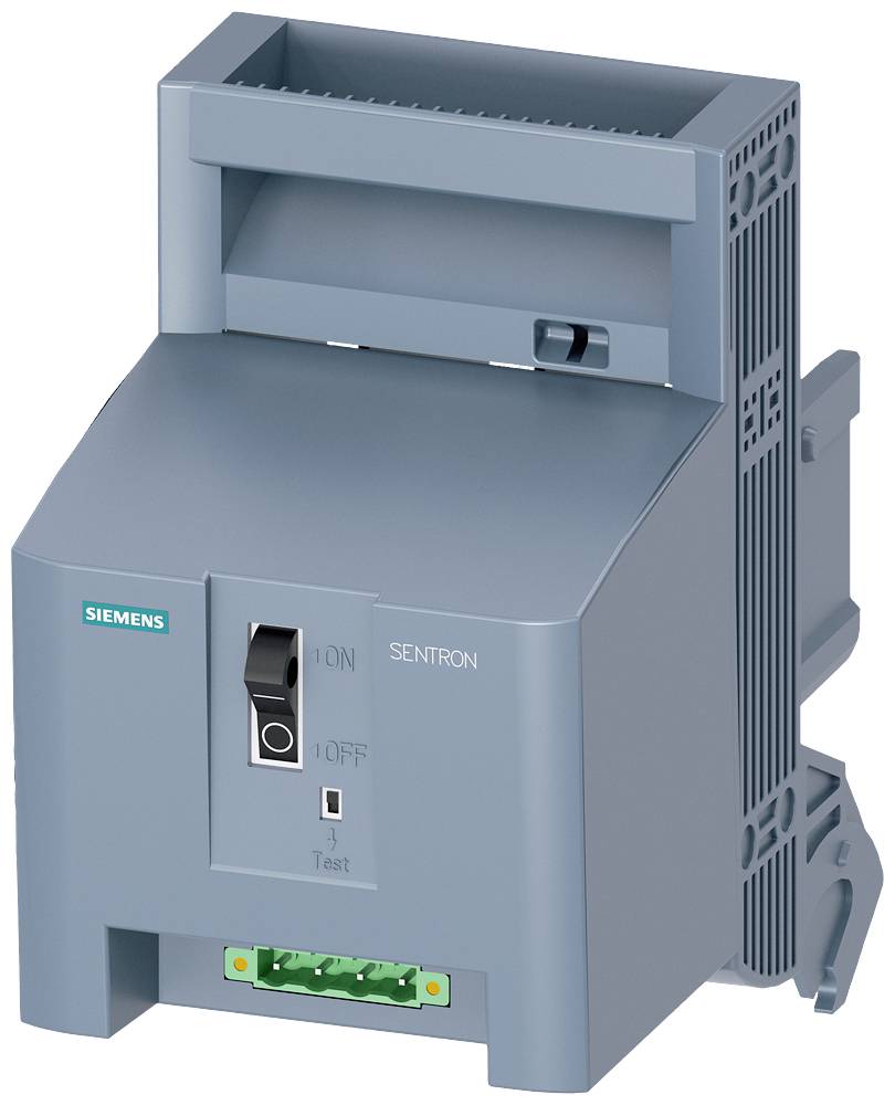 Un dispositif électronique avec un interrupteur à bascule portant les inscriptions 'ON' et 'OFF', fabriqué par Siemens, dans le cadre de la série SENTRON.