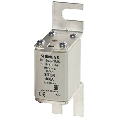 'Siemens fusible 3NE8032-3MK, 690V c.a., 400A, Type SITOR, IEC 60269-4, fabriqué en Grèce.'