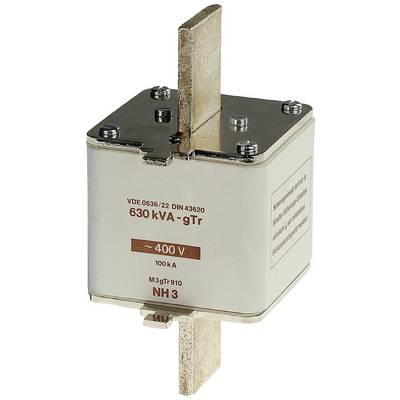Un dispositif de fusible électrique haute performance portant l'inscription '630 kVA - 9Tr' et '400 V', utilisé pour la protection dans les installations à haute tension.