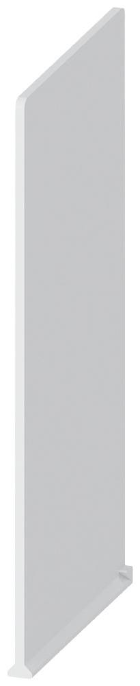 Un panneau gris vertical avec un bord supérieur arrondi.