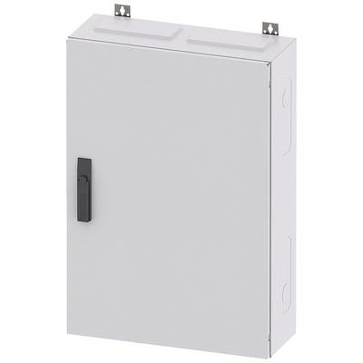 Un placard métallique gris avec une poignée noire, adapté au stockage ou à la gestion d'appareils techniques ou de documents.
