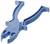 Pince en plastique bleu, multifonctionnelle, avec des mâchoires crantées et des poignées ergonomiques, adaptée pour saisir et couper.
