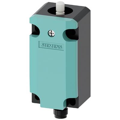 Une couverture verte de Siemens pour un boîtier d'interrupteur électrique, avec une base noire et un bouton blanc en saillie.