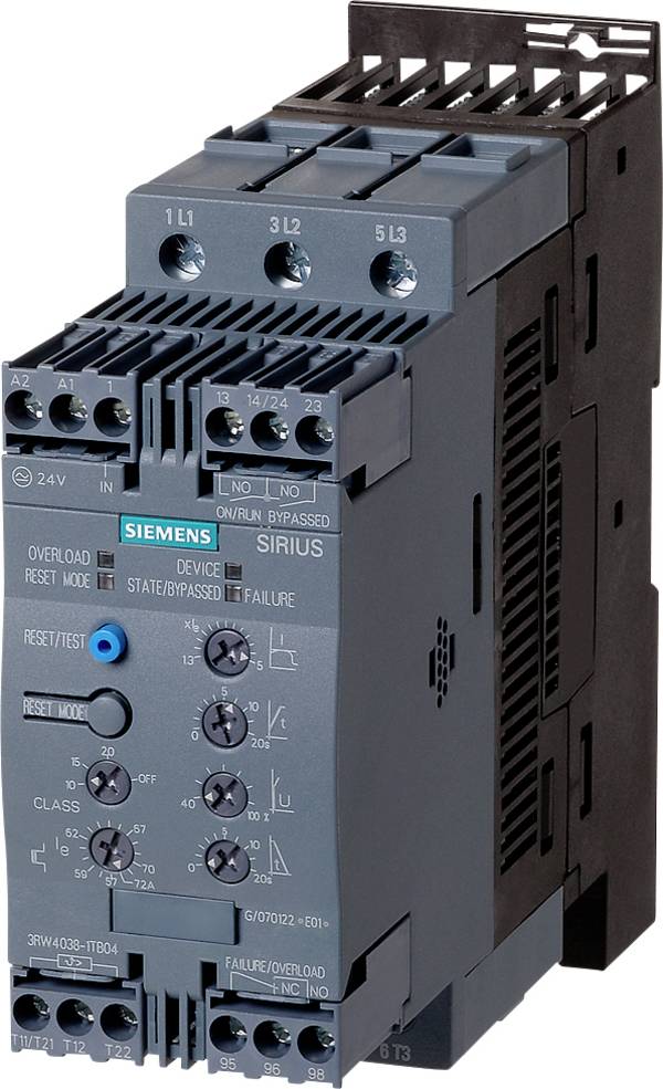 Siemens 3RW4036-1TB04 3RW40361TB04 Démarreur progressif Puissance moteur à 400 V 22 kW  480 V Courant nominal 45 A
