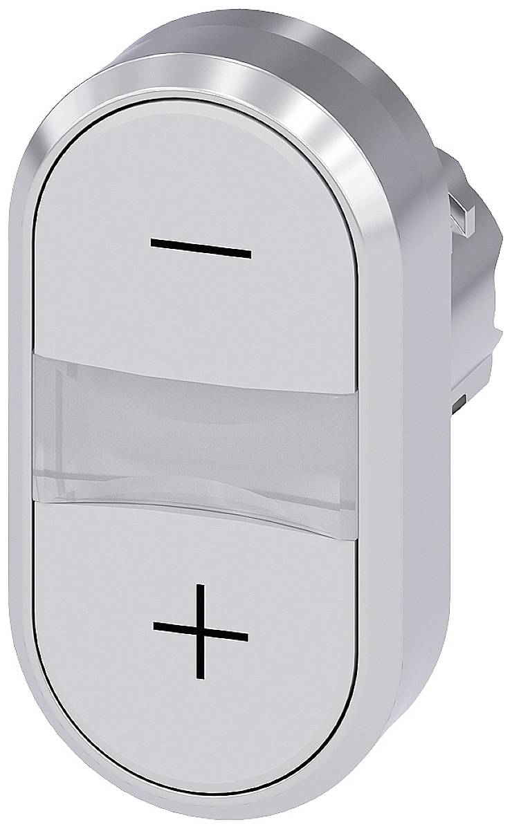Bouton-poussoir à double touche avec protection anti-torsion, marquable, plat, finition brillante, illuminable Siemens 3SU1050-3AB66-0AL0 1 pc(s)