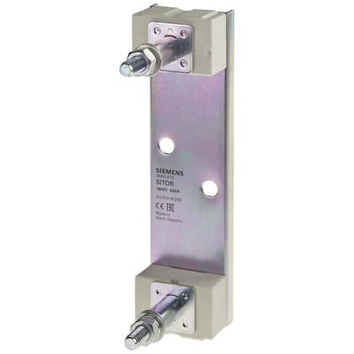 Un porte-fusible Siemens SMTO pour 1800V, 630A, avec deux bornes de connexion et étiquetage pour spécification technique.