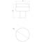 Dessin technique d'une pièce cylindrique avec un diamètre de 52 mm et une hauteur de 52 mm. Vue de dessus et vue latérale.