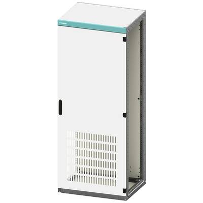 Boîtier électronique blanc avec porte de ventilation perforée et poignée noire, adapté aux applications industrielles ou aux équipements informatiques.