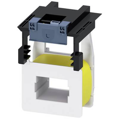 Un appareil électronique avec un boîtier rectangulaire jaune et blanc. Un couvercle noir et gris est situé sur le dessus.