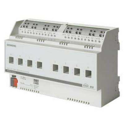 Actionneur KNX de Siemens, un dispositif destiné au contrôle des circuits électriques dans les systèmes domotiques, offrant plusieurs options de connexion.
