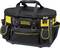 Sac à outils noir et jaune avec logo 'STANLEY FATMAX', plusieurs poches extérieures et des sangles de transport robustes.