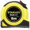 Mètre ruban STANLEY avec revêtement Tylon DualLock, longueur 8 mètres, design jaune et noir.