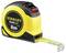 'Mètre ruban Stanley DualLock Tylon, jaune et noir, déployé sur 8 mètres.'