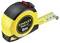 Ruban à mesurer jaune et noir portant l'inscription 'Stanley DualLock Tylon 8m'.
