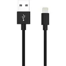 Ansmann Câble USB USB-A mâle, Connecteur Lightning 1.20 m noir connecteur aluminium, gaine TPE, connecteur utilisable de