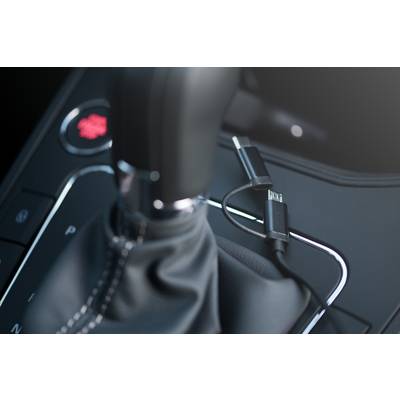 Ansmann Câble USB 1.20 m noir connecteur aluminium, gaine TPE 1700-0082-1