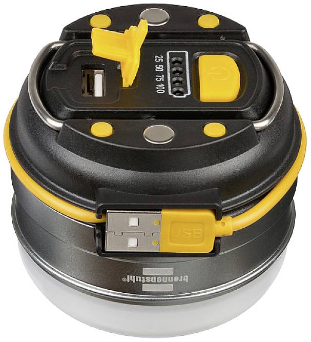 Brennenstuhl 1171540 Oli 0300 A LED Lampe de camping 350 lm à batterie 0.250 argent, noir, jaune-3