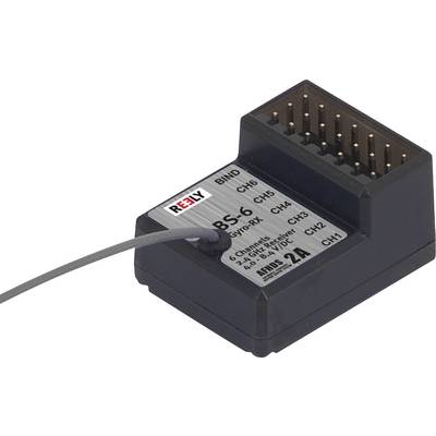 Récepteur 'SB-6 Gyro Rx' avec câble de sortie, 6 canaux, 2,4 GHz DSSS, maximum 2A.