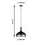 Suspension en noir et cuivre, diamètre 300 mm, hauteur 110 cm ; diamètre du baldaquin 100 mm. Idéale pour les espaces intérieurs modernes.