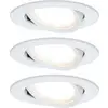 Paulmann 93449 Nova Spot encastrable jeu de 3 LED LED 18 W blanc mat