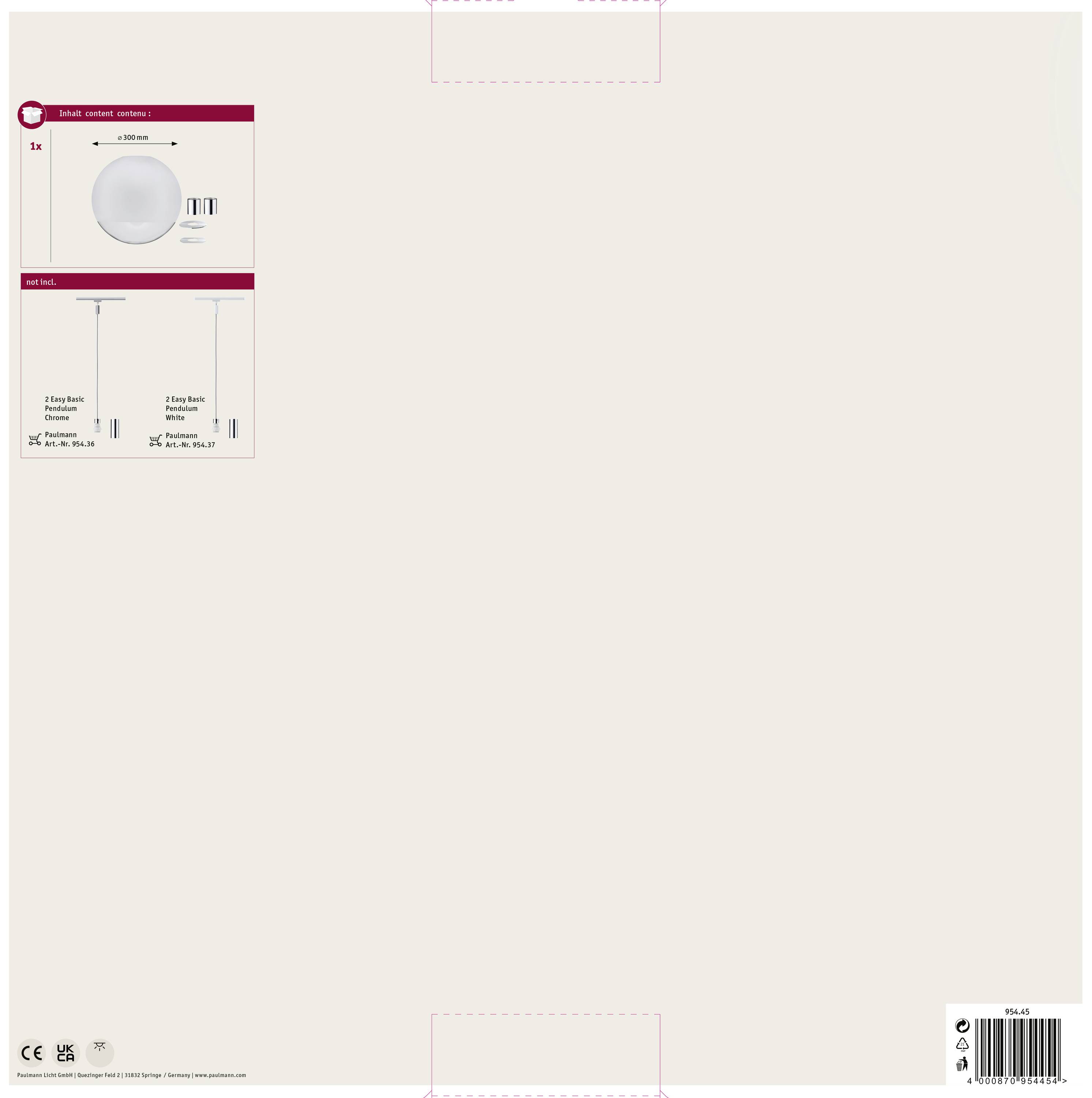 Emballage d'un luminaire de plafond. En haut à gauche : Image du luminaire. Le texte décrit l'efficacité énergétique et les détails techniques.