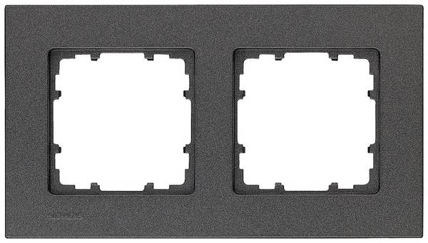 Siemens Gamme d'interrupteurs x2 Cadre  Delta carbone 5TG11122 1 pc(s)