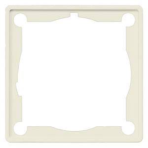 Cadre pour interrupteur ou prise électrique de forme rectangulaire, couleur crème, avec coins arrondis.