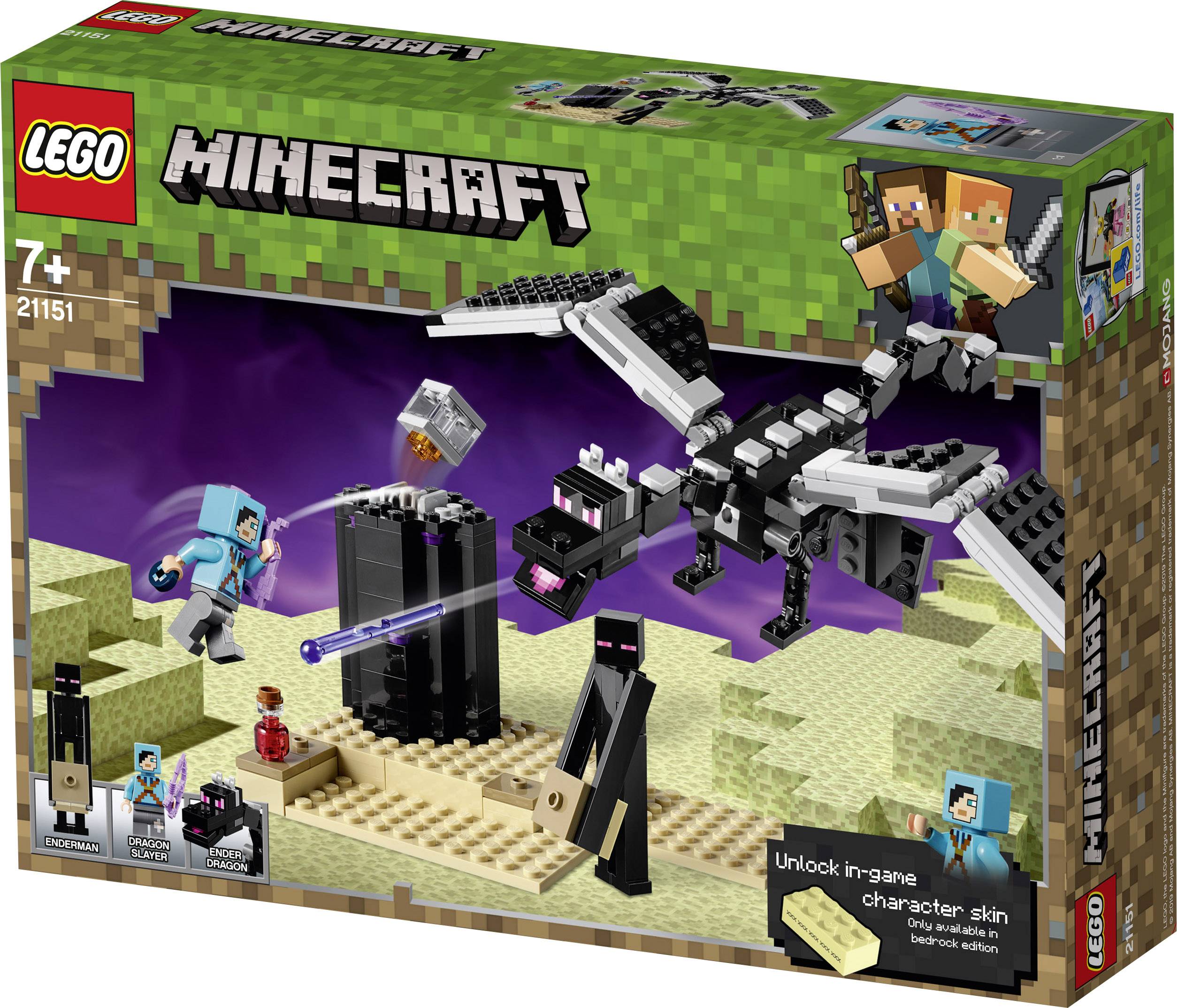 LEGO® MINECRAFT 21151 La bataille de l'End Nombre de LEGO (pièces): 222 ...