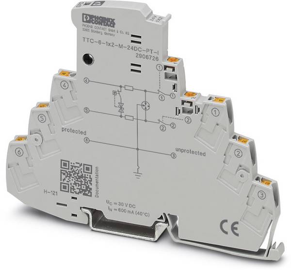 Phoenix Contact 2906726 TTC-6-1X2-M-24DC-PT-I Dispositif antisurtension Piece 1 pc(s)
