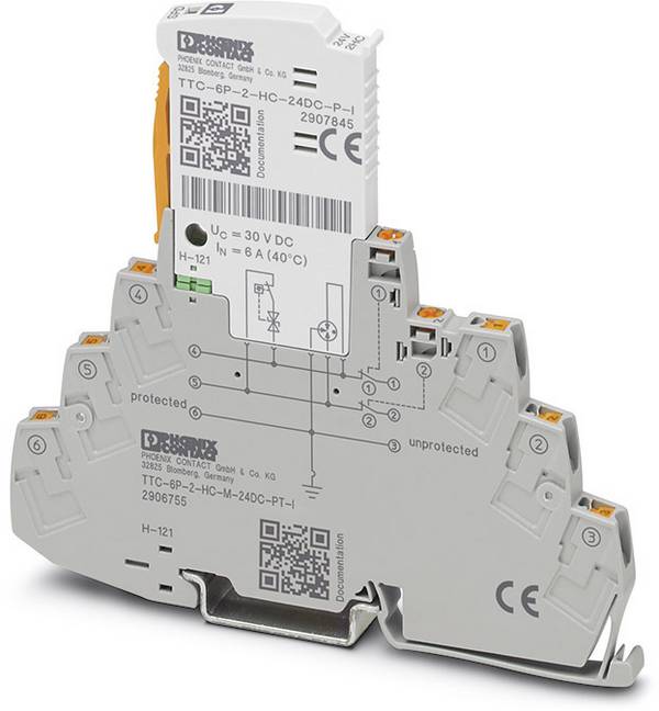 Phoenix Contact 2906755 TTC-6P-2-HC-M-24DC-PT-I Dispositif antisurtension    Piece 1 pc(s)