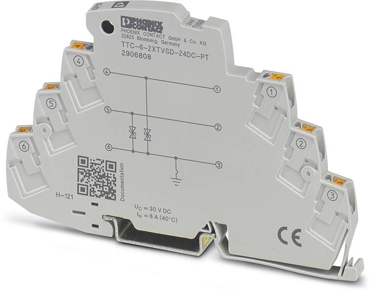 Phoenix Contact 2906808 TTC-6-2XTVSD-24DC-PT Dispositif antisurtension Piece 1 pc(s)