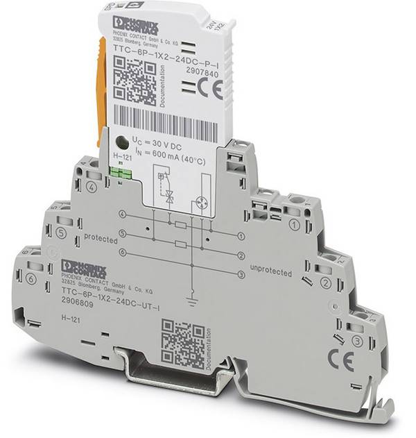 Phoenix Contact 2906809 TTC-6P-1X2-24DC-UT-I Dispositif antisurtension    Piece 1 pc(s)