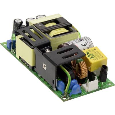 Une carte électronique avec divers composants électroniques tels que des condensateurs, des bobines et des transformateurs.