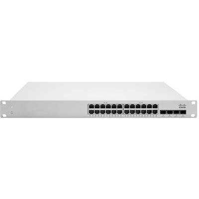 Un commutateur réseau Cisco avec 24 ports Ethernet et quatre ports supplémentaires sur le côté droit. Idéal pour les grandes installations réseau.