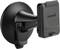 Support de voiture Garmin noir avec ventouse, adapté pour fixer un appareil électronique sur le pare-brise.
