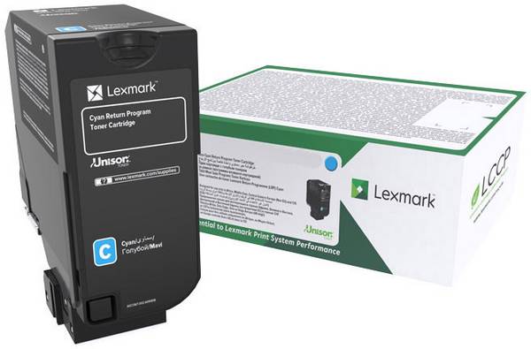 Lexmark Retour de toner CS720 CS725 CX725 d'origine  cyan 3000 pages 74C20C0