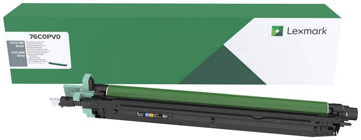 Une cartouche de toner Lexmark verte avec son emballage, numéro de modèle '76C0PV0', pour la série C/X 925/935.