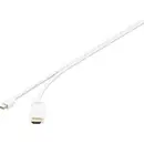 Renkforce Mini-Display / HDMI Câble adaptateur Fiche mâle Mini DisplayPort, Fiche mâle HDMI-A 1.80 m blanc RF-4660902 co