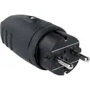 AS Schwabe 60410 Fiche électrique mâle avec terre caoutchouc 230 V noir IP44