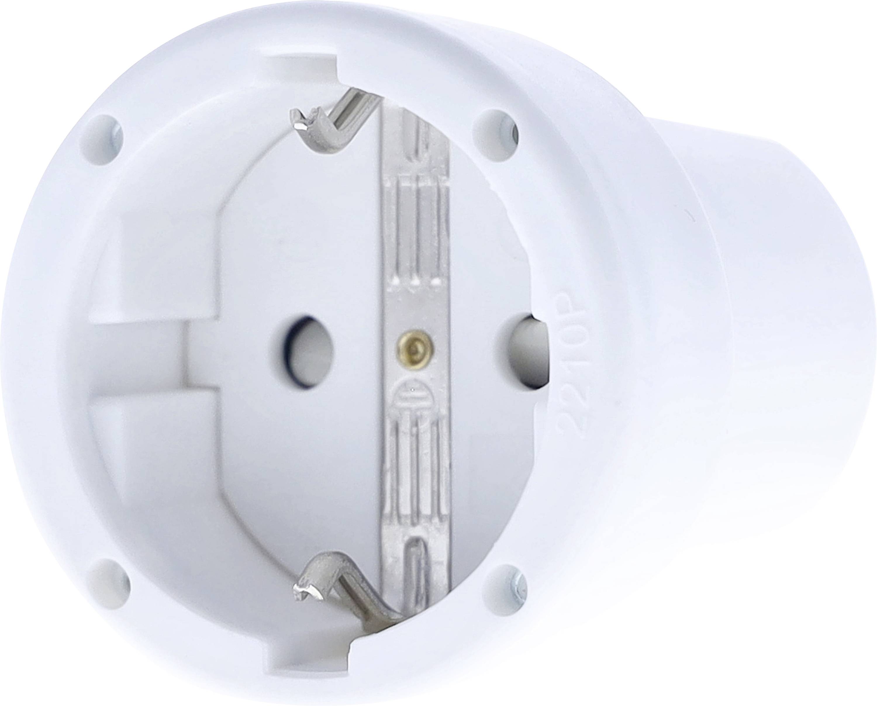 AS Schwabe 62224 Fiche électrique femelle avec terre PVC 230 V blanc-0