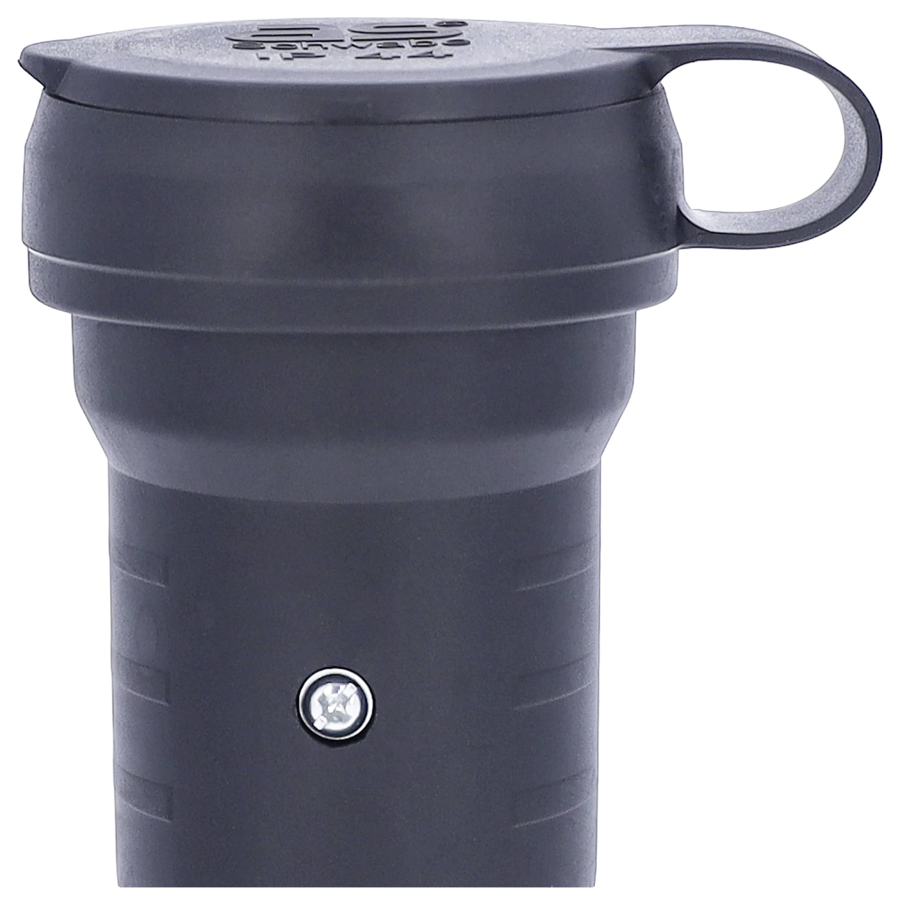 AS Schwabe 60419 Fiche électrique femelle avec terre 230 V noir IP44-5