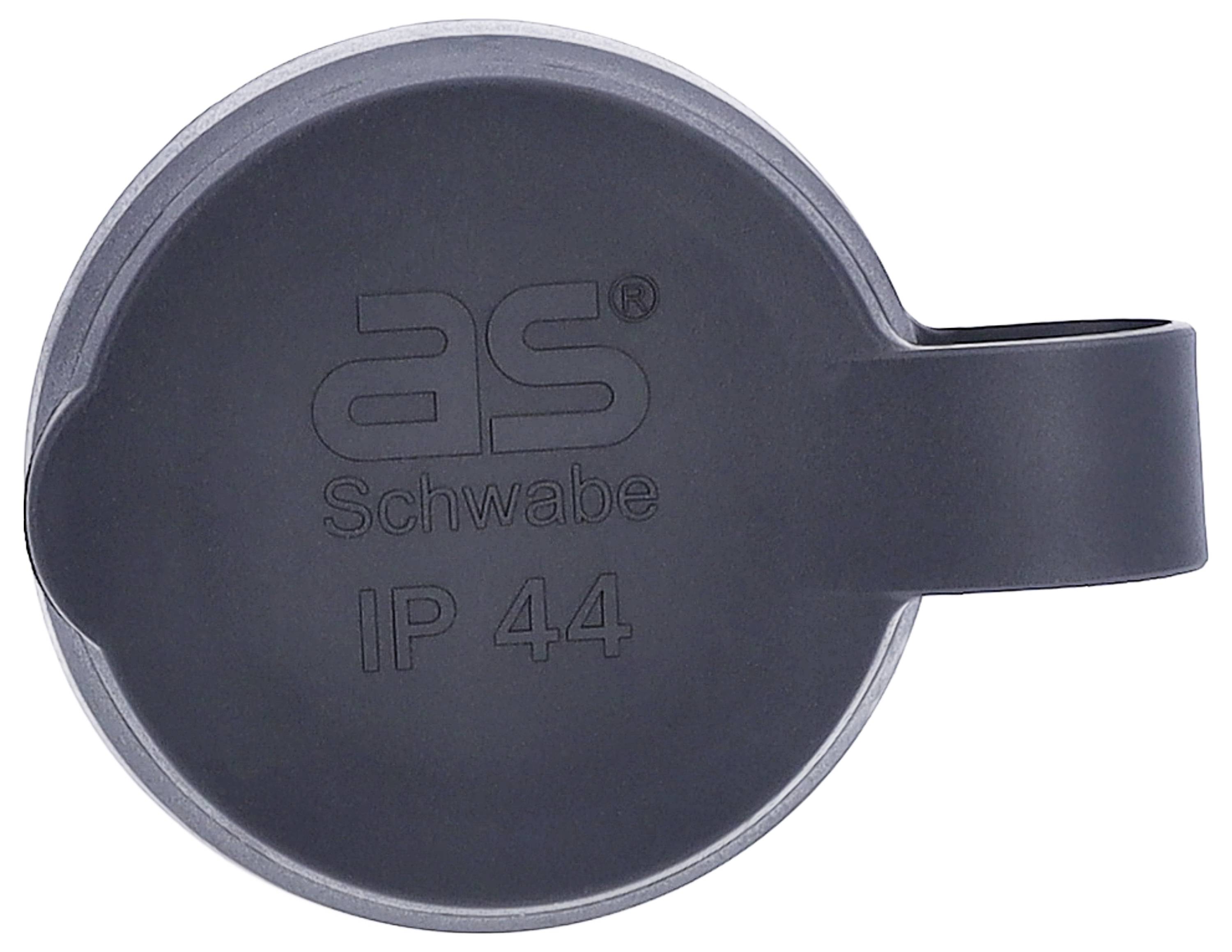 AS Schwabe 60419 Fiche électrique femelle avec terre 230 V noir IP44-7