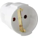 AS Schwabe 45011 Fiche électrique femelle avec terre plastique 230 V blanc IP20