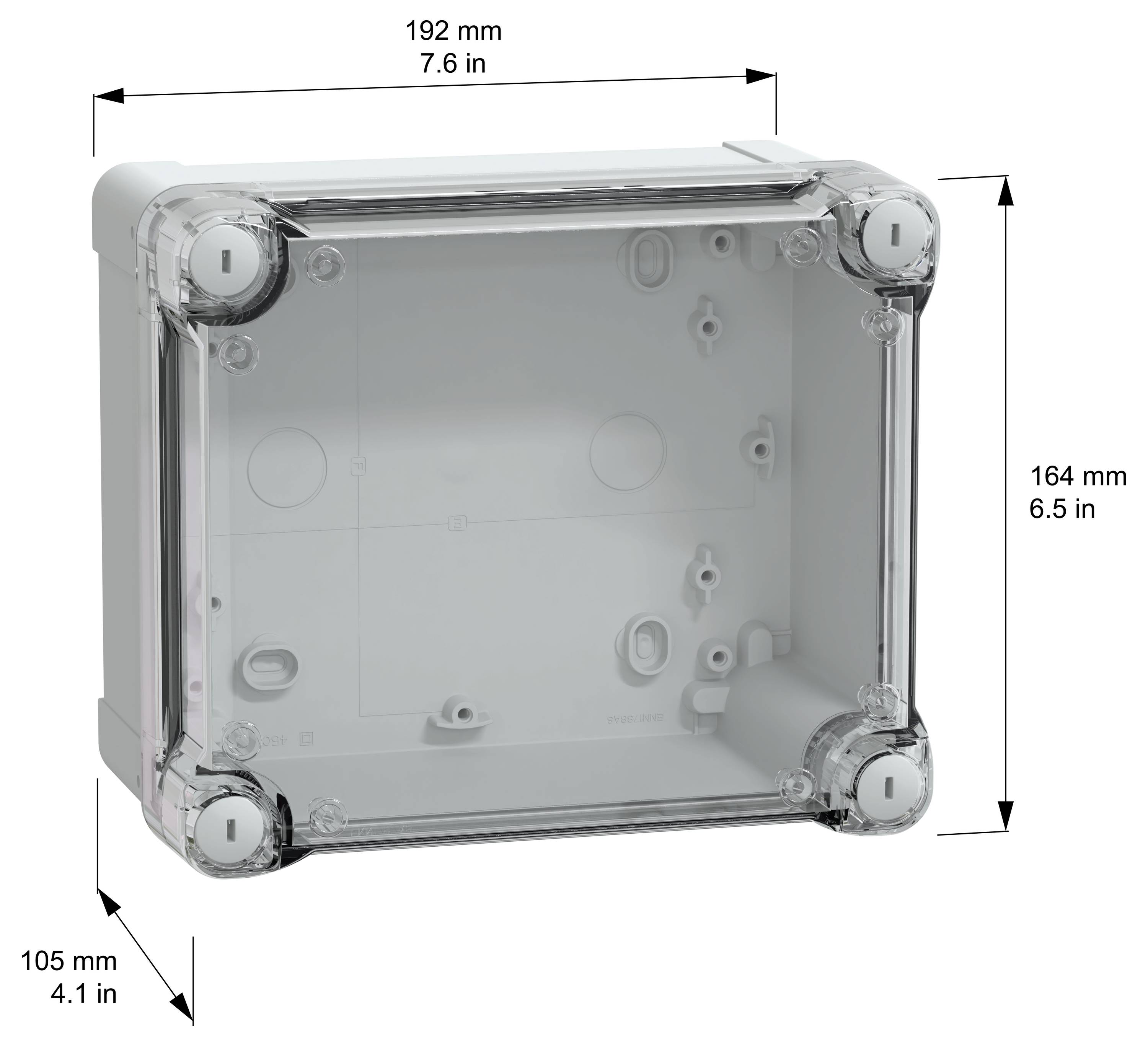 Schneider Electric PanelSeT TBS NSYTBS191610HT Boîtier mural 105 x 164 x 192 x 105 ABS gris clair (RAL 7035) 1 pc(s)-10