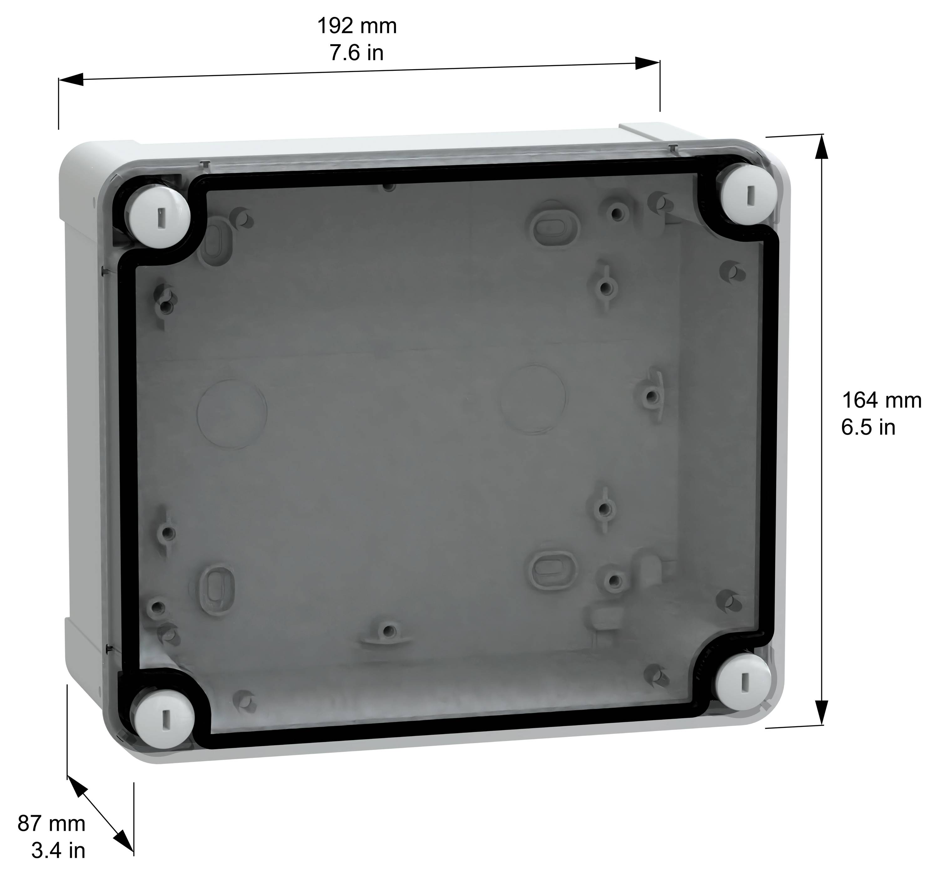 Schneider Electric PanelSeT TBS NSYTBS19168T Boîtier mural 164 x 192 x 87 ABS gris clair (RAL 7035) 1 pc(s)-10