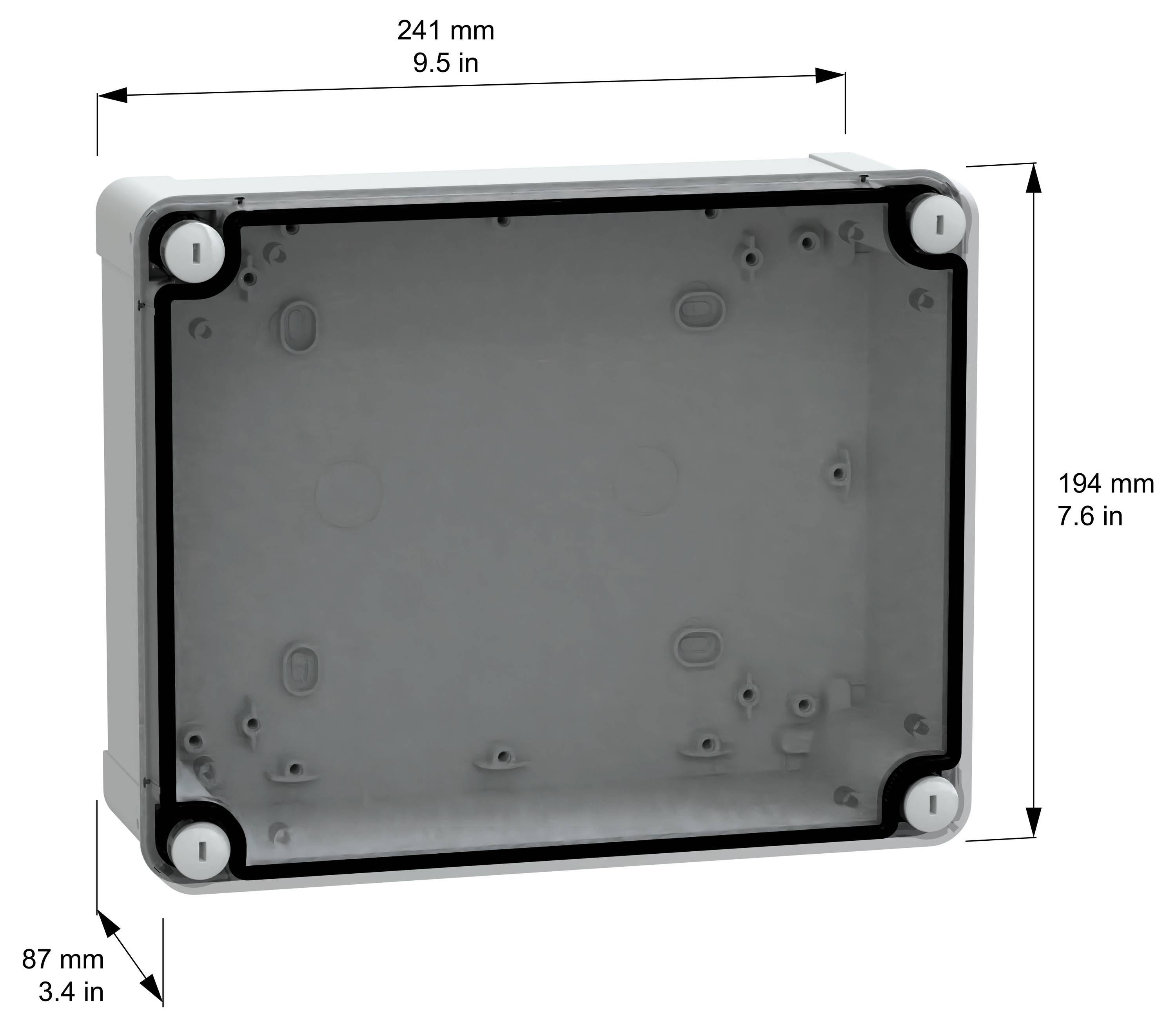 Schneider Electric PanelSeT TBS NSYTBS24198T Boîtier mural 194 x 241 x 87 ABS gris clair (RAL 7035) 1 pc(s)-11
