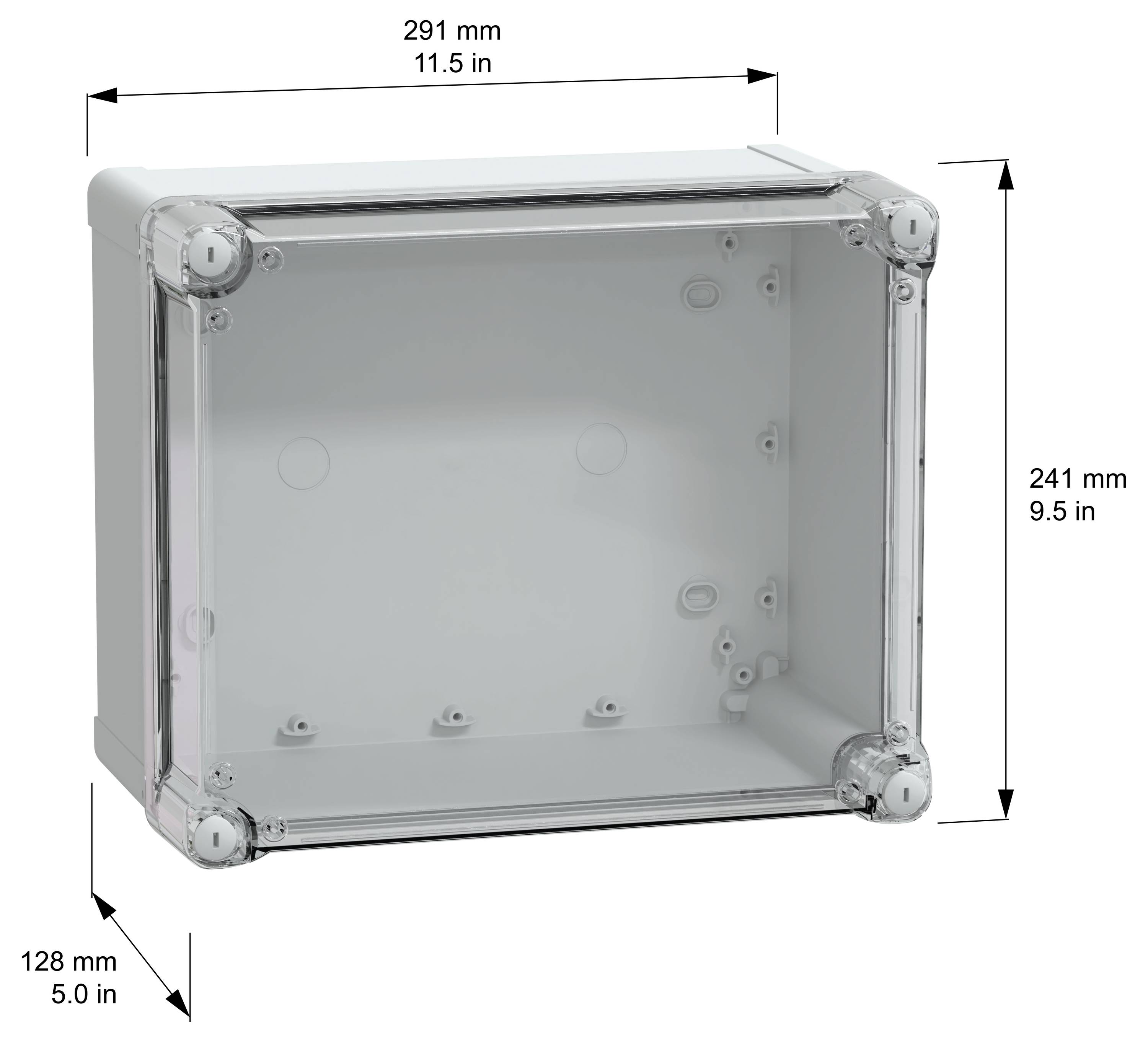 Schneider Electric PanelSeT TBS NSYTBS292412HT Boîtier mural 241 x 291 x 128 ABS gris clair (RAL 7035) 1 pc(s)-6