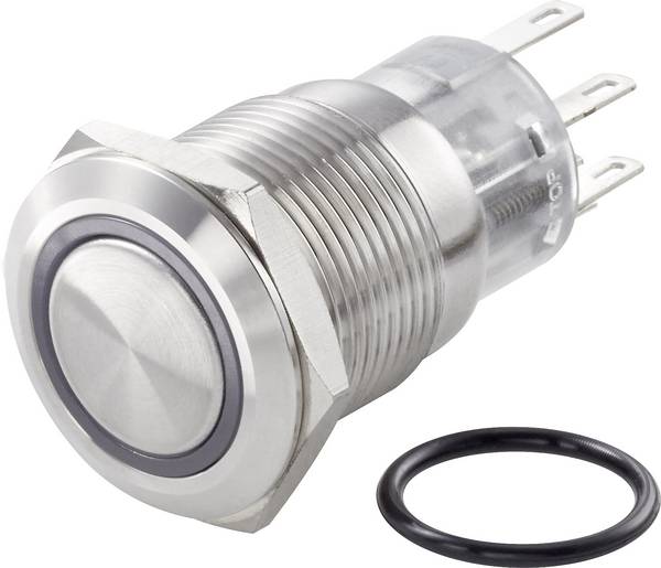TRU COMPONENTS TC-7494624 TC-LAS1-AGQ-11E/42RGB/ Interrupteur antivandalisme 250 V/AC 3 A 1 x Off/(On) à rappel rouge, vert, bleu, RVB IP65 1 pc(s)